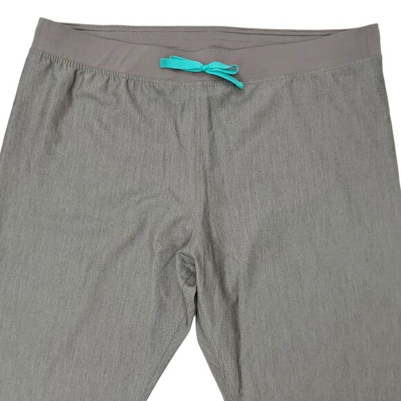 Figs Livingston Scrub Pants Womens XXL/T Gray Relaxed Drawstring High Rise - Picture 3 of 10